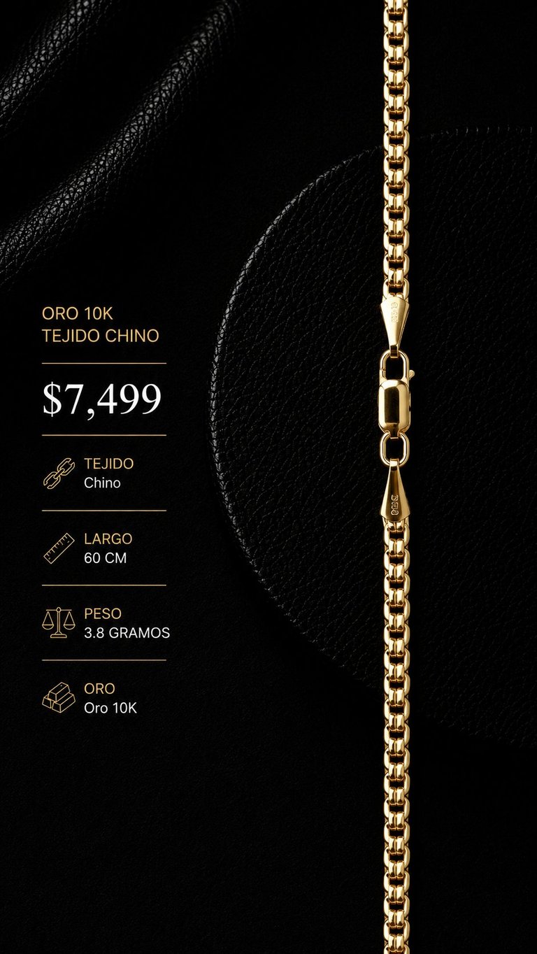 Cadena Clásica Oro 10K